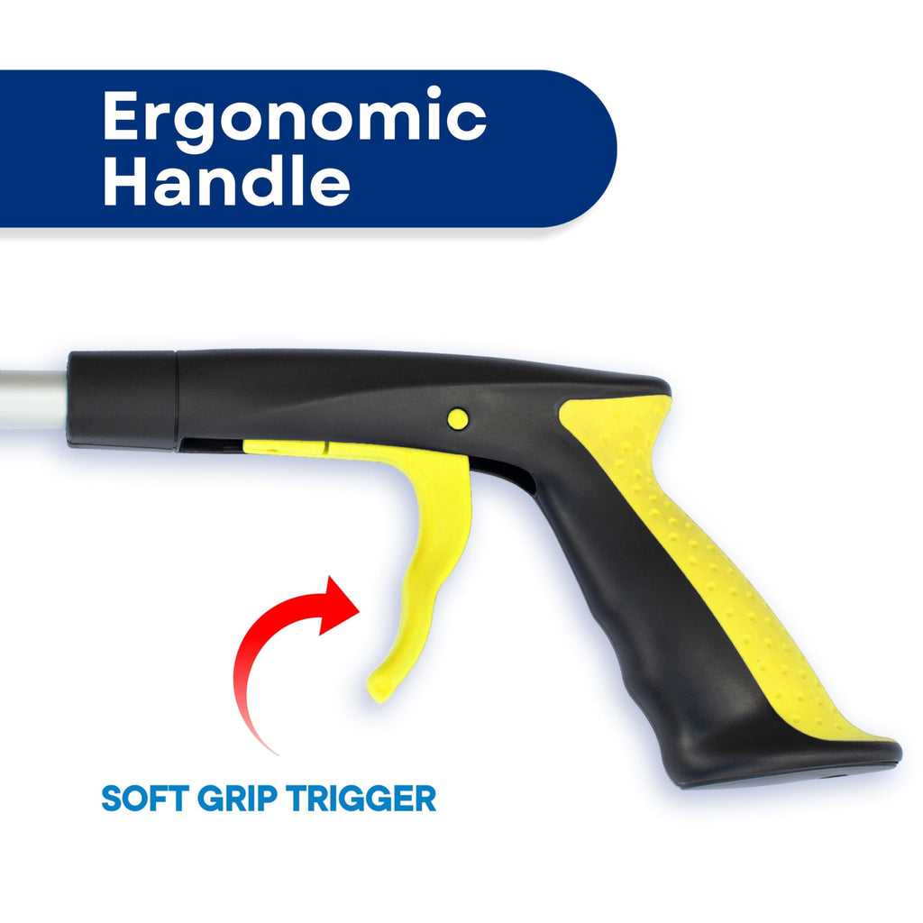 RMS 2-Pack 34 Inch and 21 Inch Grabber Reacher with Rotating Jaw - Mobility Aid Reaching Assist Tool