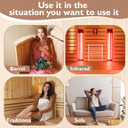 Sauna Backrest Sauna Accessories Wooden Slip-Resistant Non-Toxic Comfortable S-Shape Design Sauna Chair with Back, Sauna Accessories for Any Barrel or Infrared Sauna