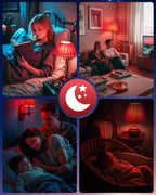 Neporal 625nm Red Light Bulbs for Sleep, 100% Blue Light Blocking Light Bulb, 9W Red Light Bulb for Melatonin Promoting, A19 60W Equivalent Dim Light Bulbs for Bedroom, Baby Nursery,2 Pack
