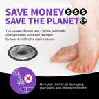 ShowerShroom SHSULT755 Ultra Revolutionary Shower Hair Catcher Drain Protector, No Size, Stainless