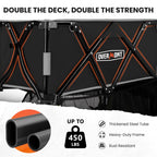 Overmont 400L Double Decker Folding Wagon, 450 lbs Heavy Duty with Brakes
