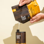 Every Man Jack Amber + Sandalwood Mens Body Wash Refill Starter Pouch - Cleanse, Nourish, and Hydrate Skin - Naturally Derived Ingredients - Paraben Free, Phthalate Free, Dye Free - (2-36oz pouches)