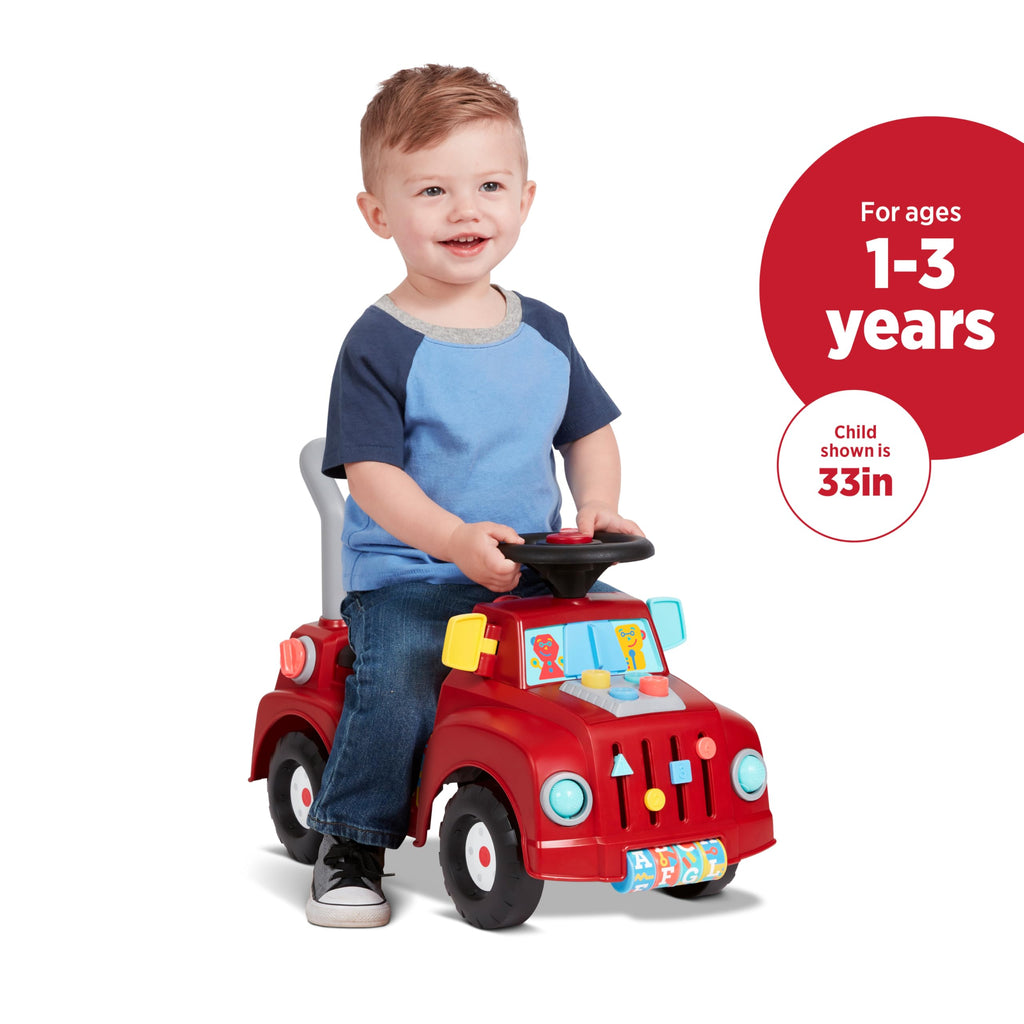 Radio Flyer Tinker Truck With Lights & Sounds, Toddler Ride On Toy, For Ages 1-3, Red