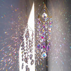 21.5'' Crystal Prisms Suncatcher for Window Hanging,Purple