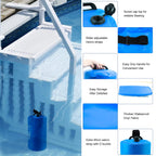 2PCS Pool Ladder Weights 20L/50lb Universal Pool Step Weights Sand Bag Waterproof 500D PVC Heavy Duty Swimming Pool Stair Weights for Above Ground and Inside Pool with 2 Handles and 1 Funnel Blue