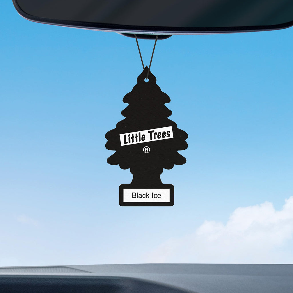 LITTLE TREES Car Air Freshener | Hanging Tree Provides Long Lasting Scent for Auto and Home | 24 Air Fresheners |Black Ice