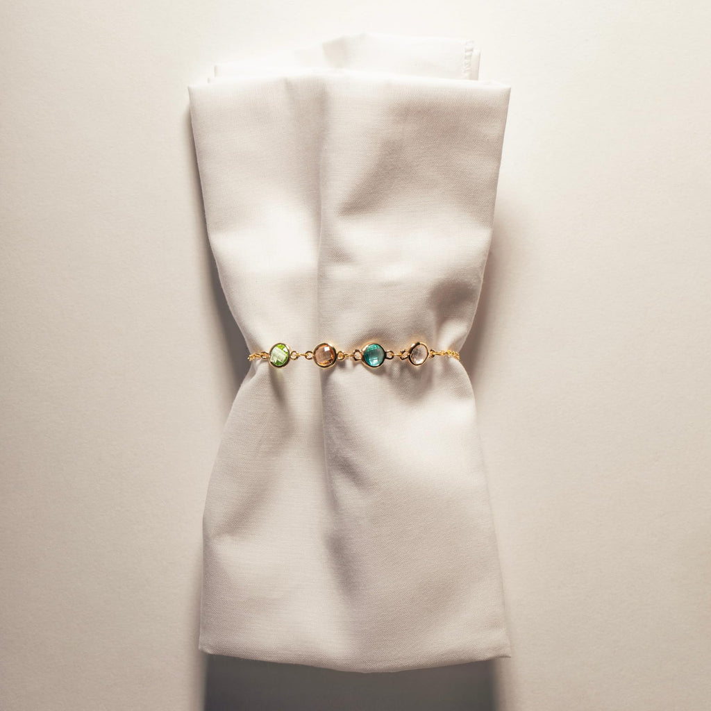 Birthstone Bracelets for Women, Custom Birthstone Bracelet with Gem Chain