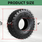 Covzoe 2 Set 4.10/3.50-4 Tire and Inner Tube with Bent Valve Stem