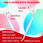 Malisseladi Mini Disposable Toothbrushes with Toothpaste and Toothpick, Tongue Cleaners, Reduce Bad Breath, Tongue Scraper, Prepasted Toothbrush, Pick for Work or Travel (Mint, 20pcs)