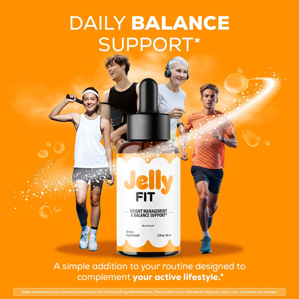 Jelly Fit Drops - Official JellyFit Oral Liquid Drops Advanced Premium Formula Maximum Strength, All Natural Ingredients Vitamins for Overall Health & Wellness Reviews, 1 Bottle for 1 Month