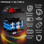 Epowon Replace Battery for Milwaukee M18 Battery 5.0ah and Charger Combo,Compatible with Milwaukee M18 Cordless Power Tools 18V Lithium Battery