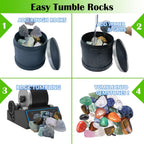 8 LBS Large Weight Rock Tumbler Grit Kit and Ceramic Tumbling Filler Media -Coarse/Medium Grit/Pre-Polished/Final Polish, Works with Any Rock Tumbler, Rock Polisher, Stone Polisher