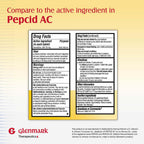 Glenmark Maximum Strength Famotidine Tablets, 20 mg, Acid Reducer for Heartburn Relief, 200 Count
