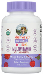 MARYRUTH'S Kids Vitamins | Multi | 1 Month Supply | Multivitamin Gummies for Ages 4+ | Multivitamin for Kids | Vegan | Only 2 Gummies a Day | 60 Count
