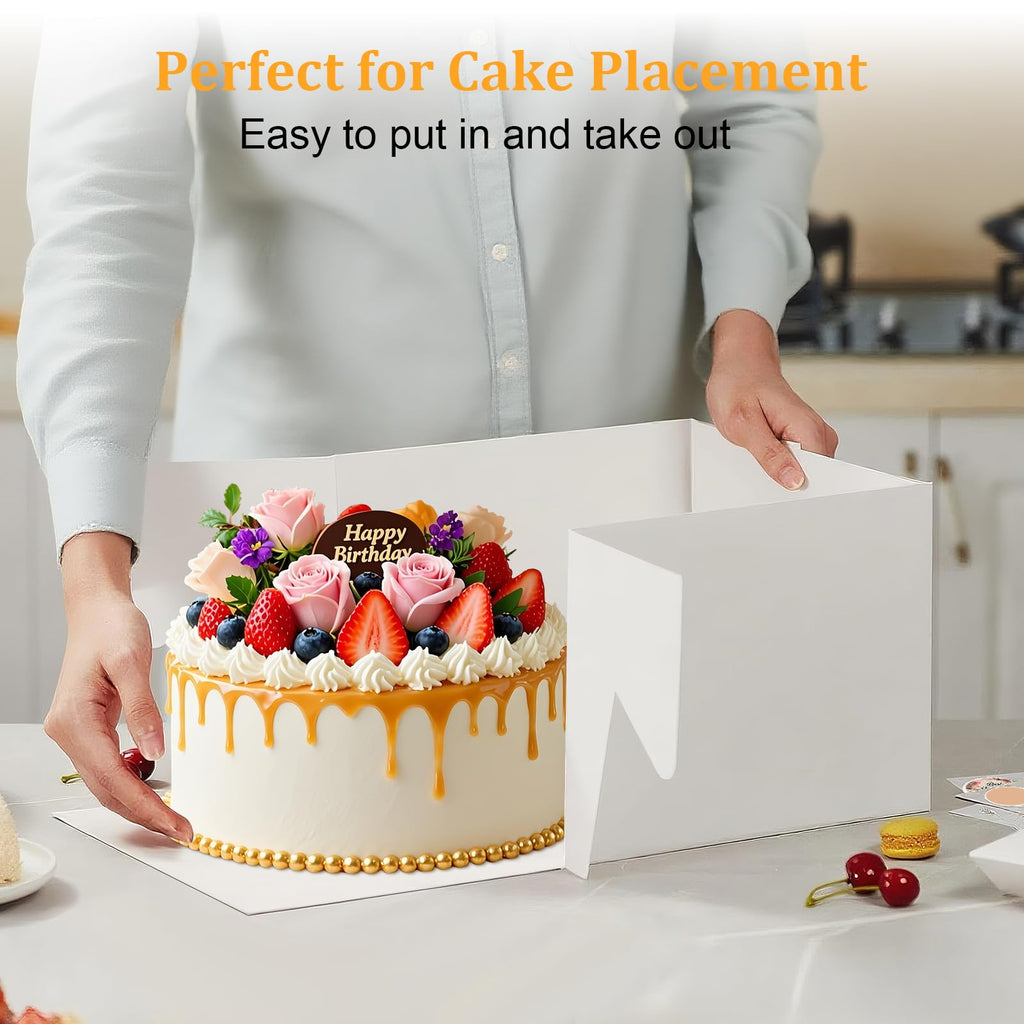 15 PCS Cake Boxes 12 Inch, 12x12x8 Tall Cake Box, 12 Inch Cake Box with Window, White Bakery Boxes, Large Baking Boxes, Cajas Para Pasteles, 12x12 Cake Boxes for Birthday, Wedding, Party, Business