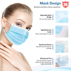 Disposable Face Mask Adult Multicolor Face Masks with Ear Loop 50 Pack