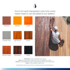 Seal-Once Nano+Poly Penetrating Wood Sealer with Polyurethane - Premium Waterproof Sealant -2 Gallon & Natural