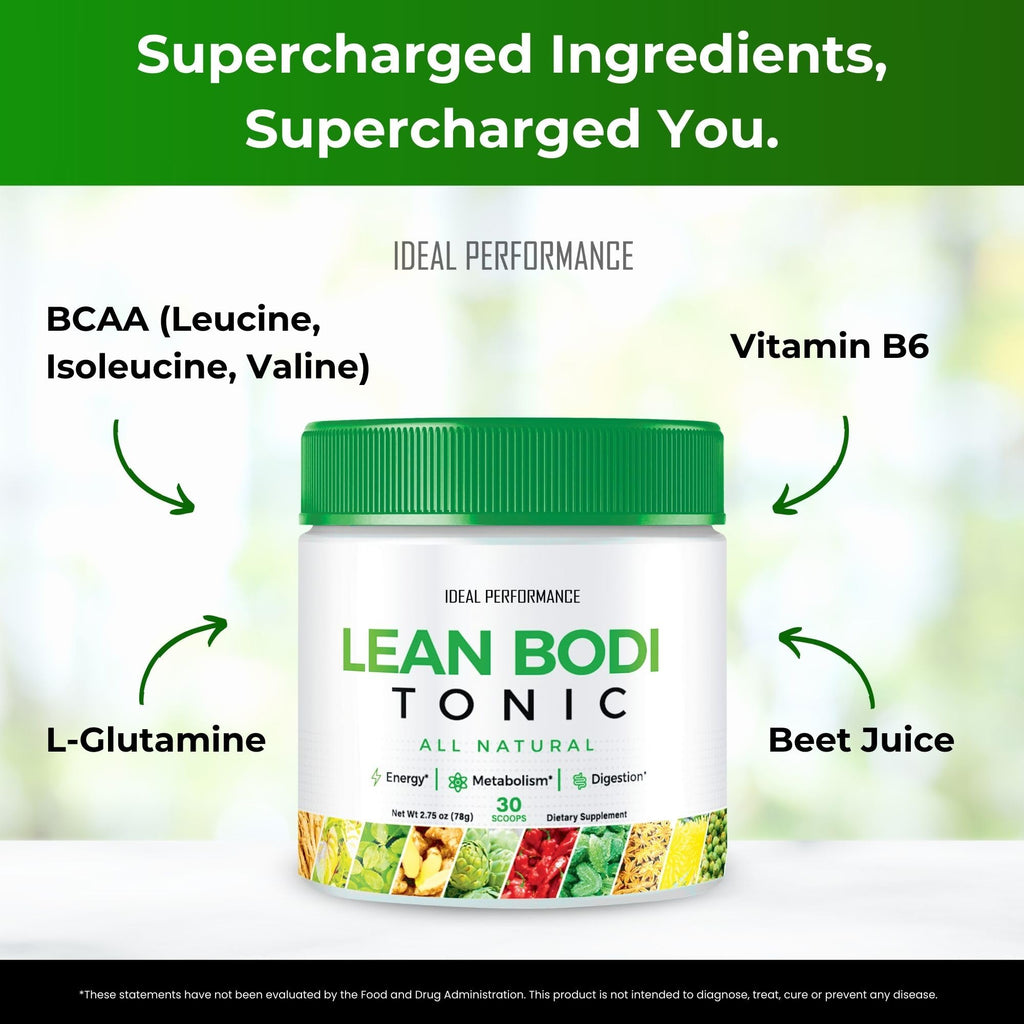 Lean Bodi Tonic Powder Official Formula, LeanBodi Tonic All Natural - Maximum Strength with Vitamin B6, BCAA, LeanBodi Powder Support, Lean Bodi Advanced Formula Reviews (1 Pack)