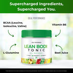 Lean Bodi Tonic Powder Official Formula, LeanBodi Tonic All Natural - Maximum Strength with Vitamin B6, BCAA, LeanBodi Powder Support, Lean Bodi Advanced Formula Reviews (1 Pack)