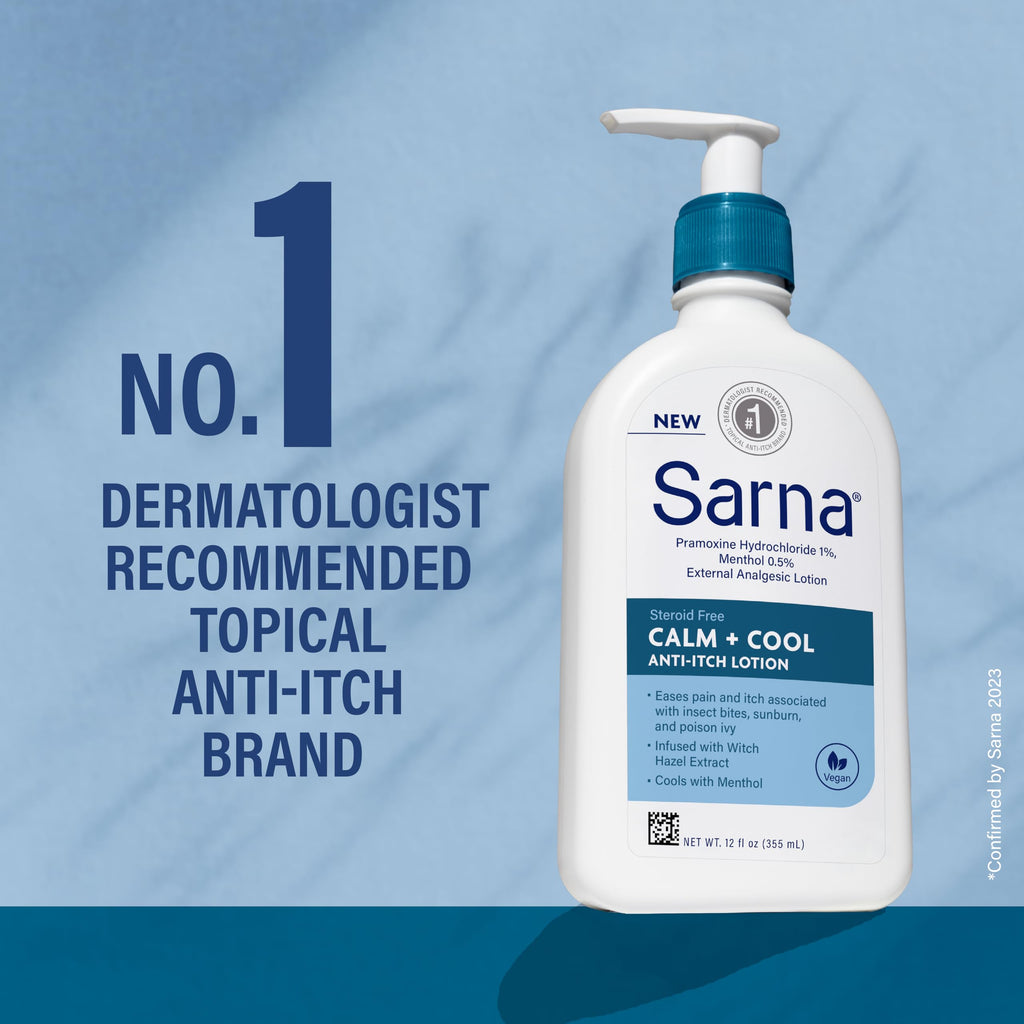 Sarna Calm and Cool Steroid-Free Anti-Itch Lotion- 12 oz