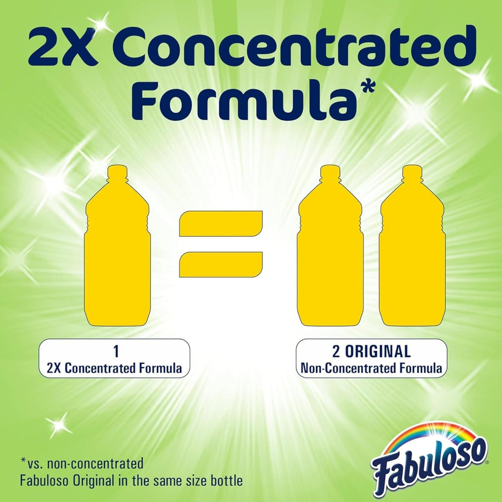 Fabuloso Multi-Purpose Cleaner 2x Concentrated Formulala - 128 fl oz - 1 Gallon - Cleaner Cloth - Colors & Packaging May Vary