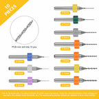 Mudder 57pcs Micro Drill Bits & Pin Vise Set, 46 Pcs Hand Twist Drills and 10 Pcs Pcb Mini Cutting Bits for Resin, Beads, Polymer Clay, Craft, DIY Jewelry, Model Making Projects(Gold)
