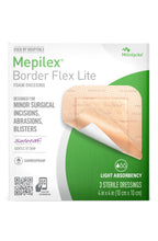 Mepilex Border Flex Lite 4 x 4 in (10 x 10 cm) Hospital Quality Dressings