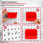 Ultimate 121-Piece Pegboard Hooks Set, Pegboard Accessories with Metal Hooks, Durable Peg Board Organizer Accessories, Pegboard Bins, Peg Board Tool Utility Hooks