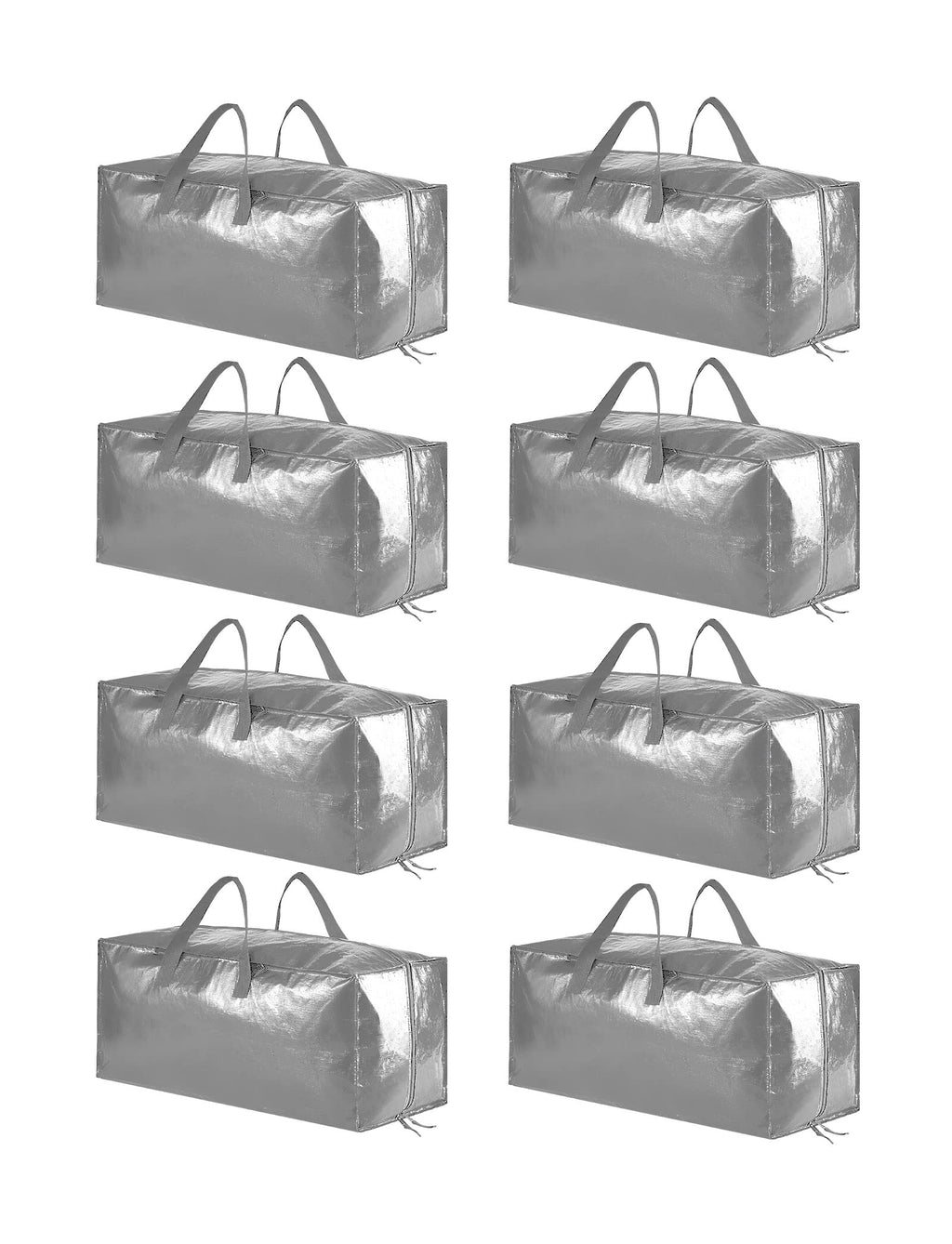 SpaceAid Heavy Duty Moving Bags, Extra Large Storage Totes W/Backpack Straps Strong Handles & Zippers, Alternative to Moving Boxes, Packing & Moving Supplies, Gley (8 Pack)