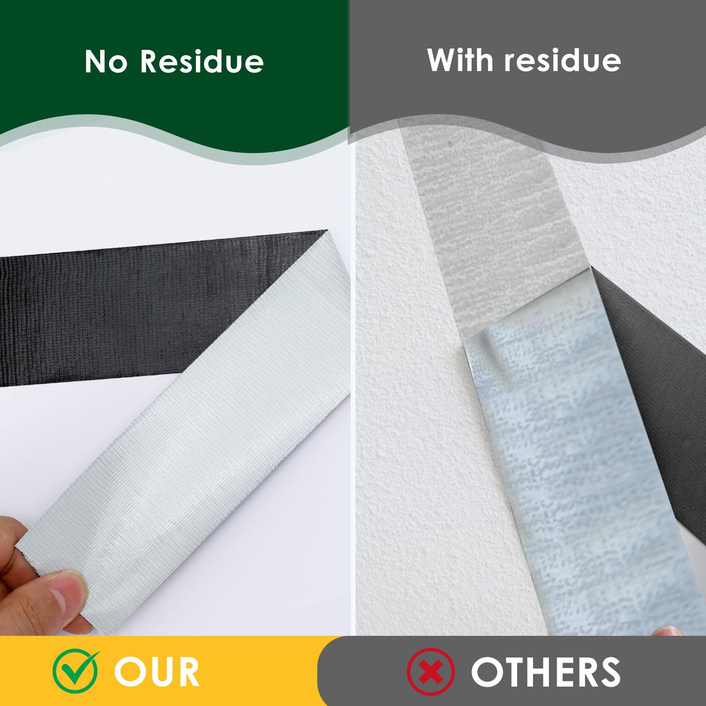 EFOK 10 Pack Duct Tape Heavy Duty Waterproof, Black Duct Tape Bulk 1.88 Inch X 90 Ft, Strong Adhesive for Indoor Outdoor Tear By Hand