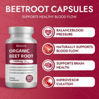 OIMTUE Beravia Beet Root Capsules | Antioxidant Formula - Vegan, Non-GMO, Gluten-Free - 1300mg, 60 Capsules
