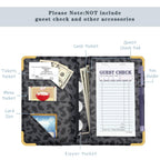YeeCASE Server Book with Zipper Pocket, High Volume, Expandable Server Book, Money Pocket and Fold, Restaurant Waitstaff Organizer Fit Server Apron with High Volume Pocket (Leopard-Black)