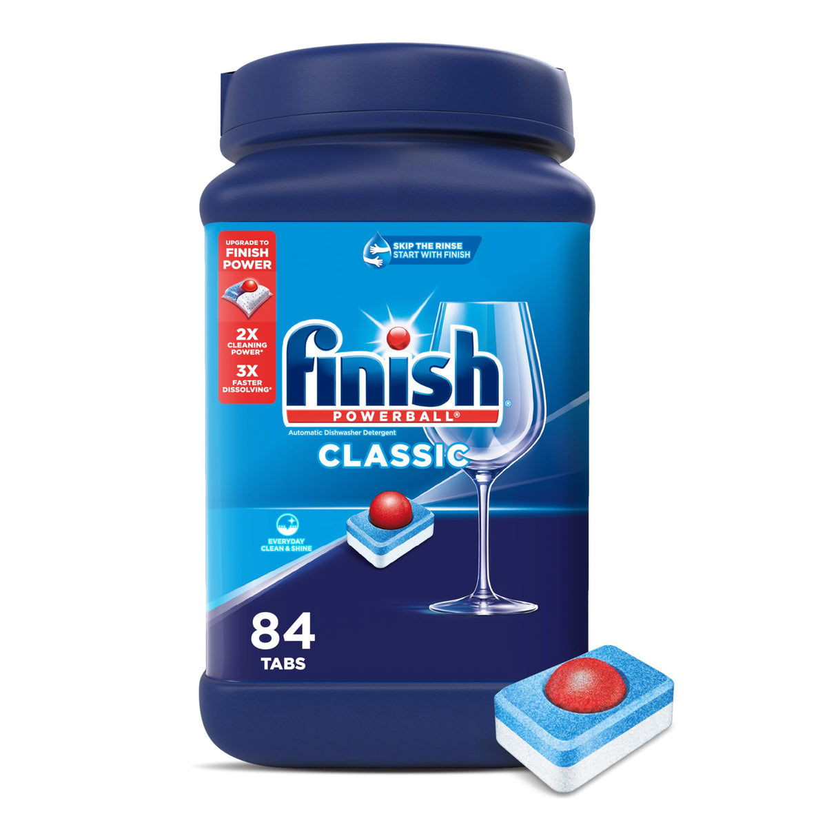 Finish Powerball Dishwasher Pods, Wrapper Free Dish Detergent, 84ct