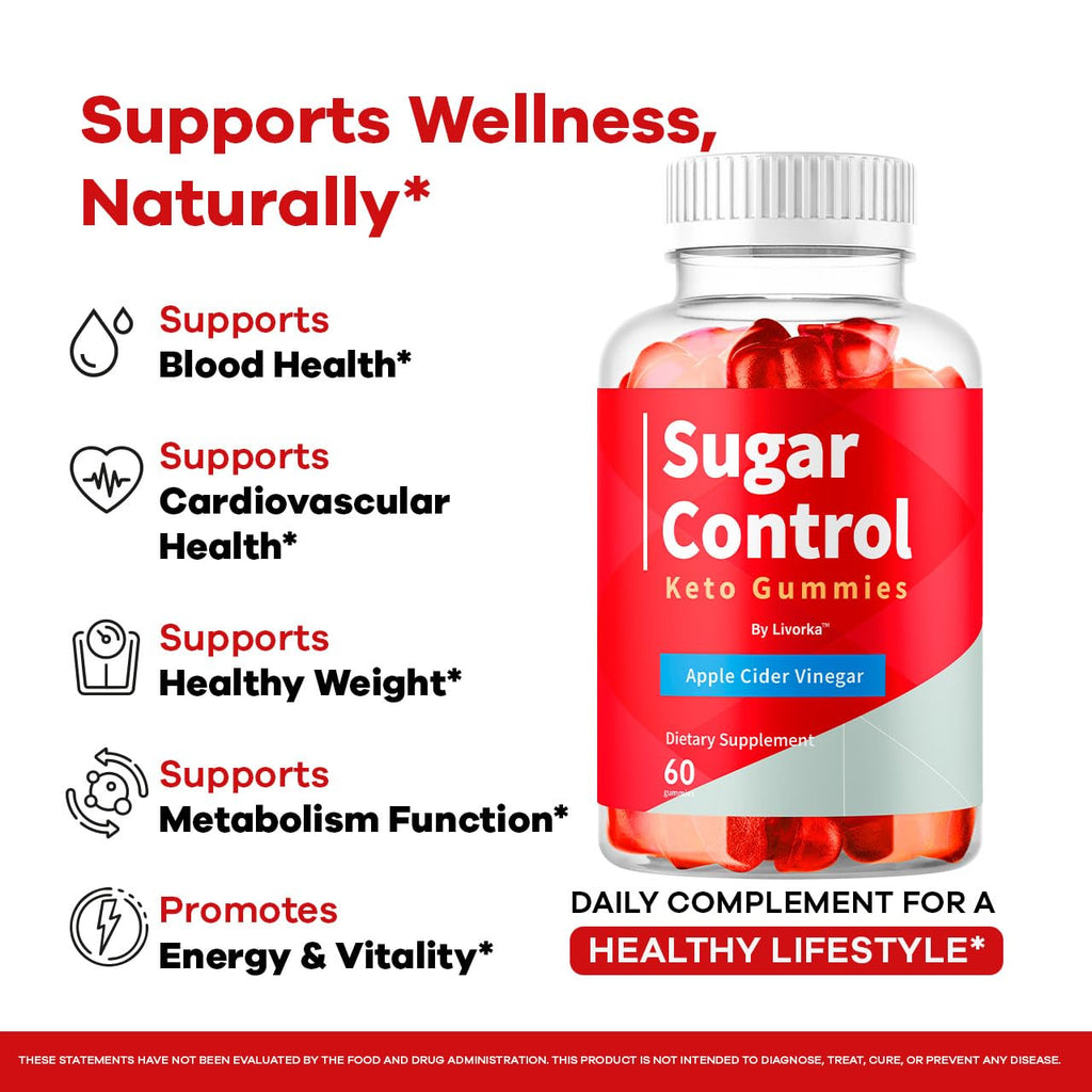 (2 Pack) SugarControl Keto Gummies - Official SugarControl Advanced Apple Cider Vinegar Gummys All Natural Supplement Support, 120 Gummies for 2 Months