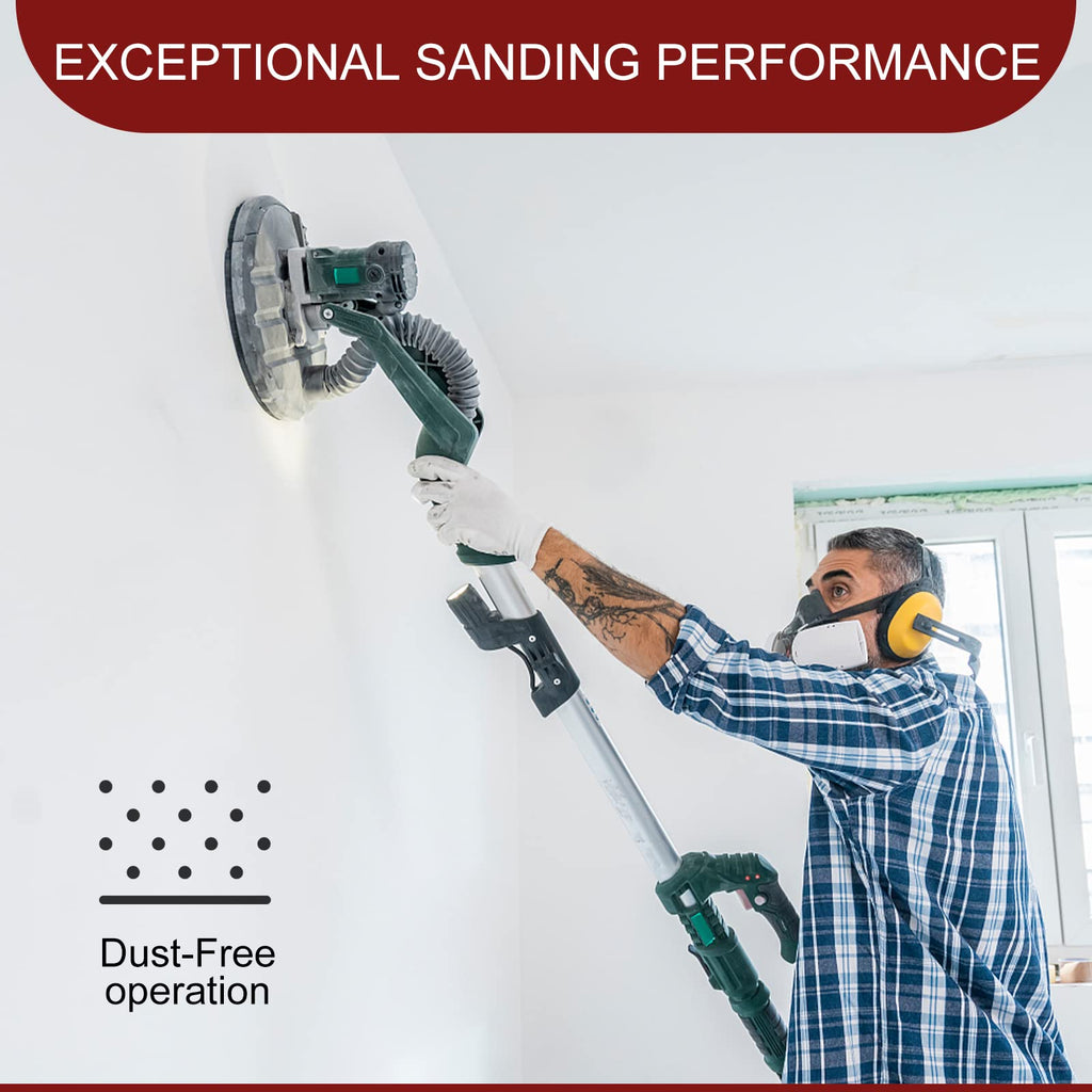 9 Inch Sanding Disc 150 Grit Hook and Loop Sandpaper for 6 Holes Drywall Sander Remove Popcorn Ceiling Sheetrock (30 PCS)