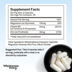 Zinc Picolinate, Magnesium Glycinate Supplements with P5P Vitamin B6 | Magnesium and Zinc Vitamin | Reproductive & Fertility Health, Hormone Balance, Immune System Support | 30 Day Supply (Pack of 2)