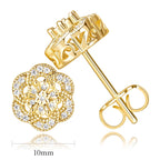 ELEBEST 14k Gold Stud Earrings for women Trend10mm