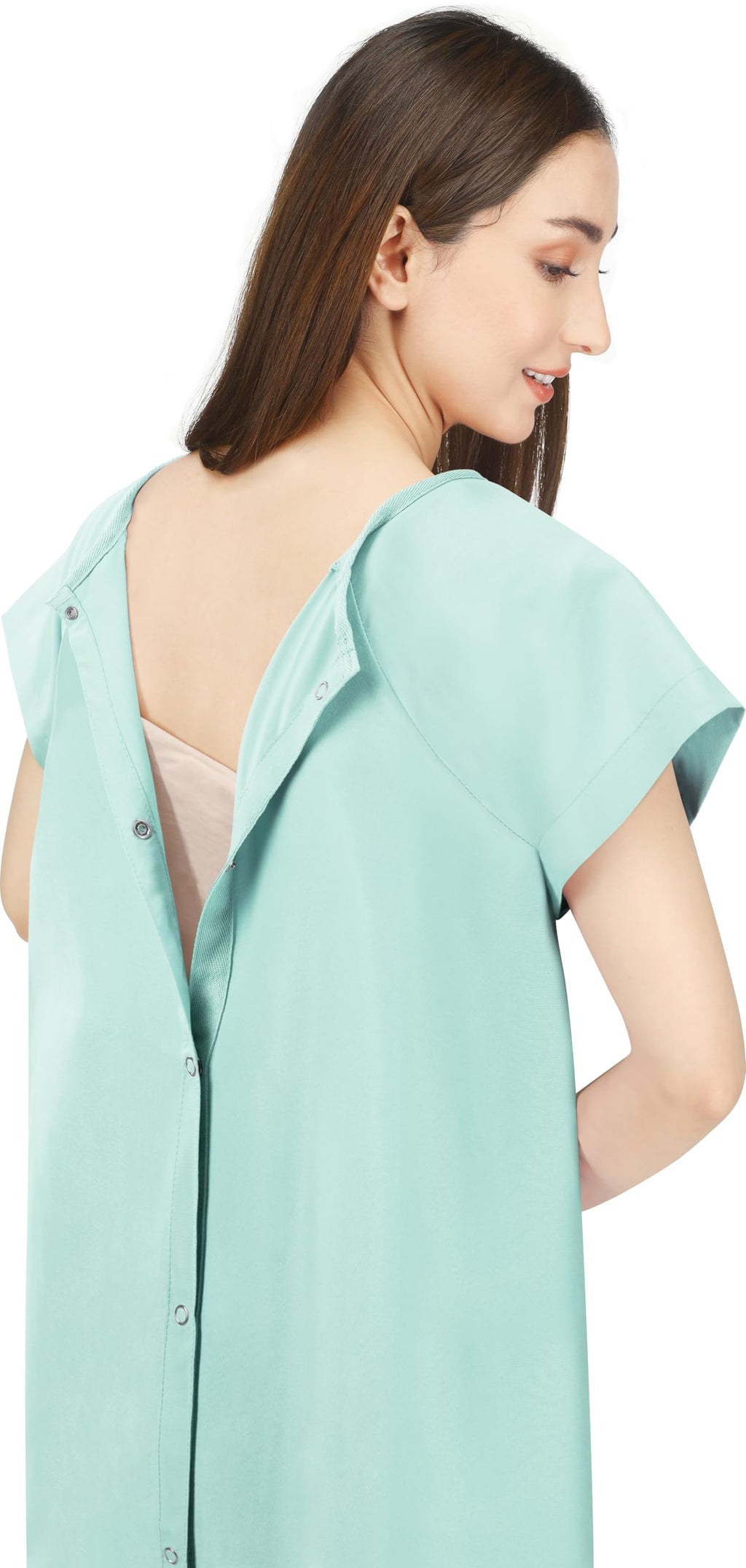 Women's Hospital Gown Patient Gown, Green Lilly, Large-X-Large