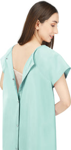 Women's Hospital Gown Patient Gown, Green Lilly, Large-X-Large