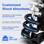 BlessReach All Terrain Foldable Knee Scooter Walker - Economical Knee Walker for Foot Injuries, Compact Crutches Alternative - Black