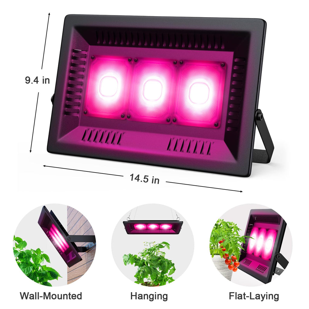 450W Outdoor Grow Lights, Full Spectrum LED Plant Light Waterproof