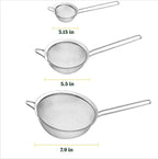 Cuisinart Mesh Strainers, Stainless Steel, Dishwasher Safe, 3-Count