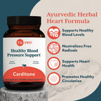 ruved Carditone - Natural Heart Health Supplement for Women & Men, BP Formula, Holistic Heart Support with Rauwolfia, Arjuna, Calcium, and Magnesium - 30 Vegetarian Caplets (Pack of 1)