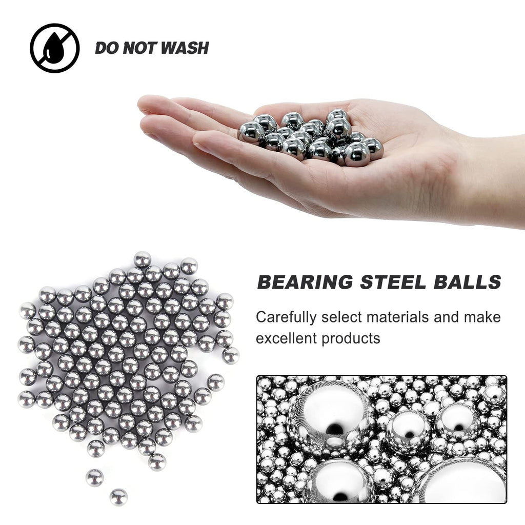 100 Pieces 1/2"(0.5'') Steel Bearing Balls Precision Bearing Steel Ball Assortment Kit(13mm)