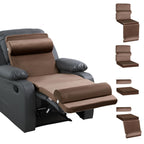 HOMBYS 5-in-1 Recliner Seat Cushion for Elderly+Lumbar Support Pillow + Leg Pad, with Adjustable Half Moon Neck Pillow & Footrest, High Density Foam Filling with Velvet Fabric, Thick & Non-Slip
