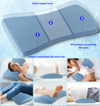 Lumbar Support Pillow for Bed Relief Back Pain: Lower Back Pillow for Sleeping - Memory Foam Waist Pillow - Cooling Back Bolster Pillow for Side, Back&Stomach Sleepers - Bed Cushions for Car, Sofa