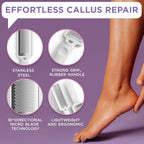 Lee Beauty 8oz Professional Gel Callus Remover for Feet - Original Fast-Acting Formula and Rasp Foot File Kit, Extra Strength for Cracked Heels & Dead Skin (Pack of 1)
