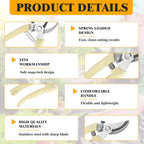 20 Pcs Pruning Shears for Gardening, Beige Garden Clippers Handheld Heavy Duty Plant Scissors Bypass Pruning Shears for Gardening Yard Hedge Flowers Tree Trimming Plant Cutter