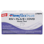 Flowflex Plus RSV + Flu A/B + COVID Home Test, 4-in-1 Home Test Kit, Rapid Results in 15 Minutes, OTC At-Home Antigen Test for Adults & Children (2 Tests)