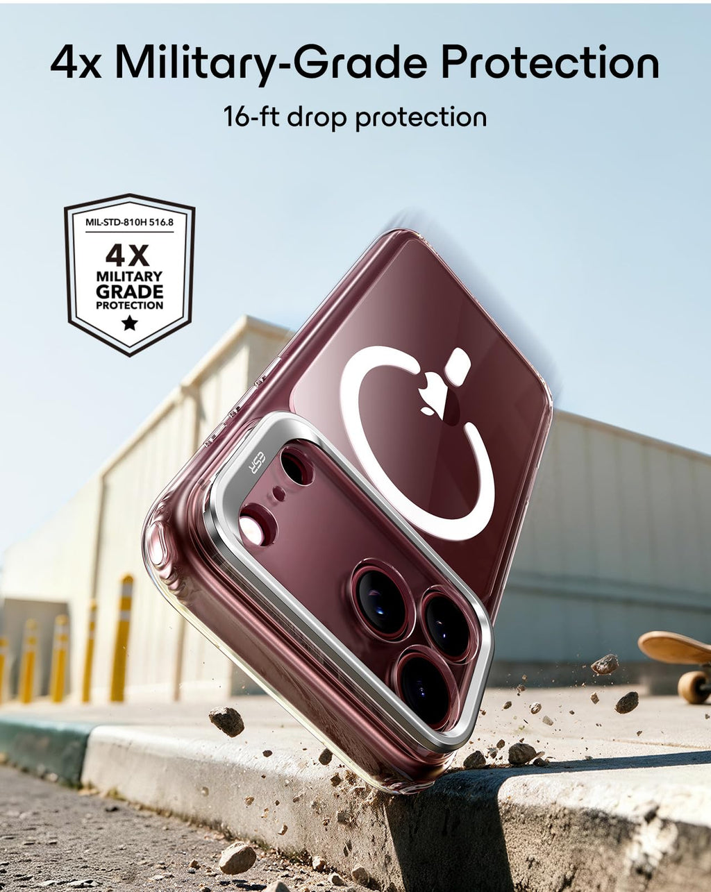ESR Classic Hybrid for iPhone 18 Pro Max/17 Pro Max Case with Flex Stand